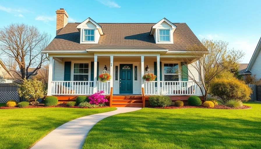 Home maintenance tips for warmer weather with blooming yard