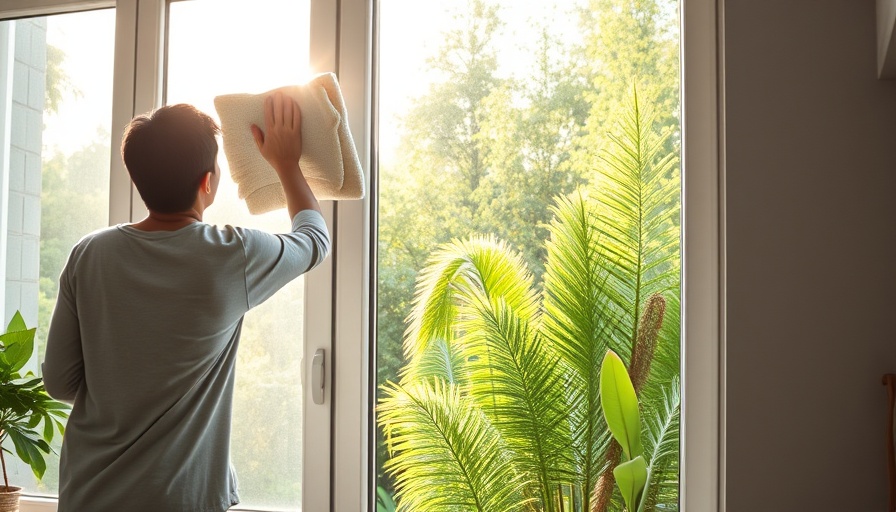 Home maintenance for warmer weather: window cleaning in sunlight