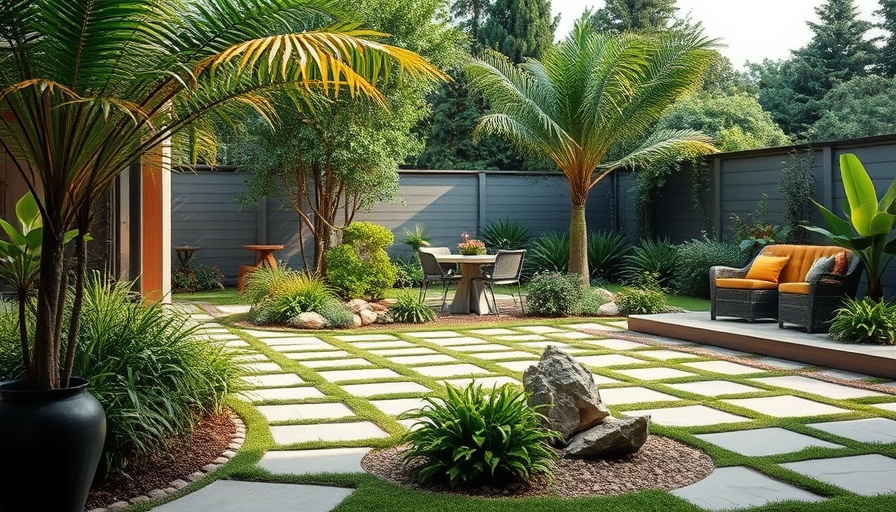 Modern outdoor space transformation with a landscaped garden