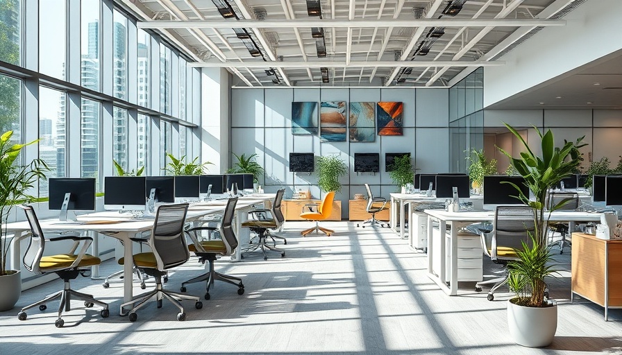 Ergonomic office setup promoting wellness with modern furniture.