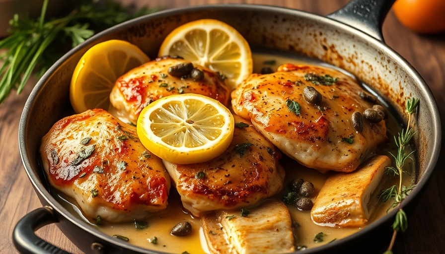 Succulent chicken scallopini recipe with lemon and capers.