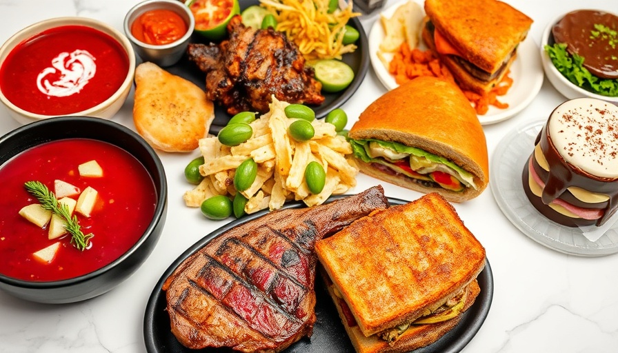 Weekly Meal Plan for April 7, 2025: Diverse dish selection visually presented.