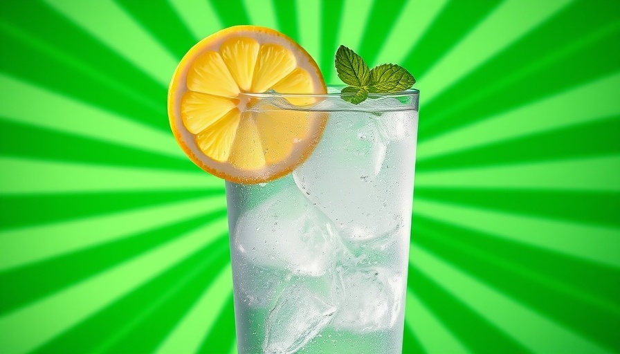 3-Ingredient Trader Joe’s Cocktail with lemon slice and ice.