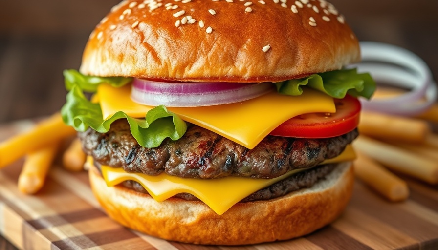 Juicy smash burger recipe with fresh ingredients and a sesame bun.