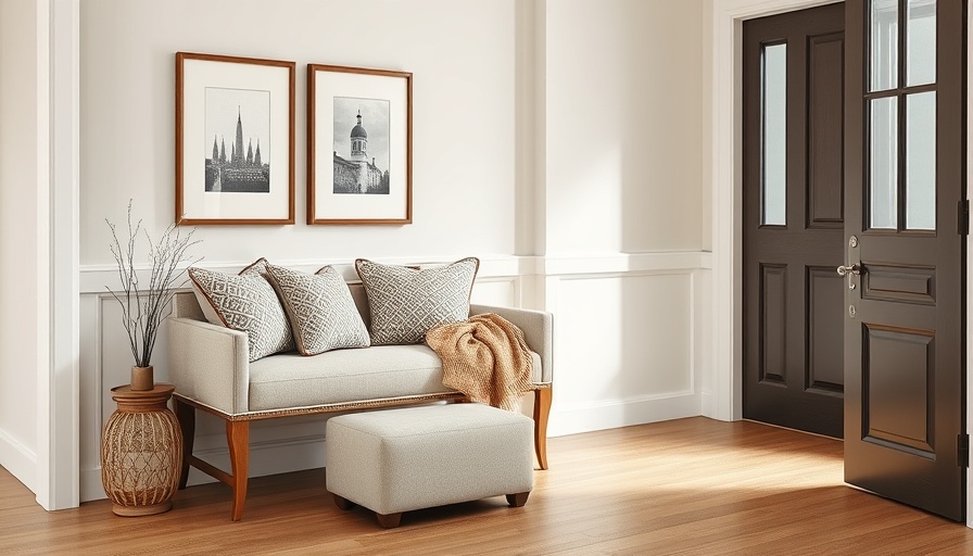 Cozy entryway showcasing how to choose the right size decor.