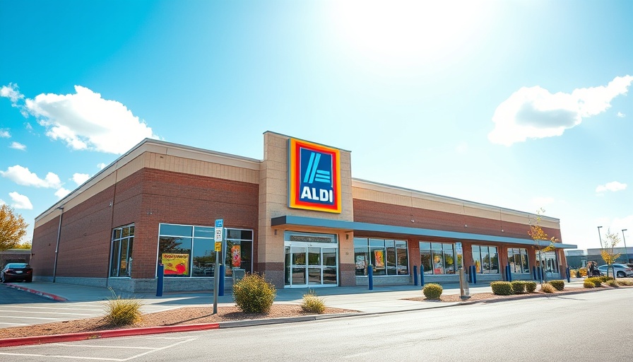 ALDI supermarket exterior on a sunny day.