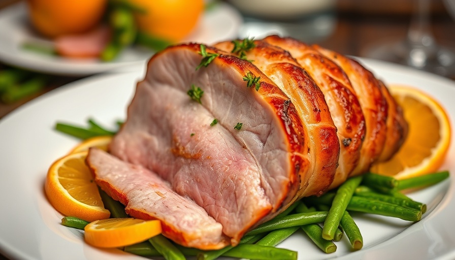 3-Ingredient Fig Glaze for Ham with oranges and herbs.