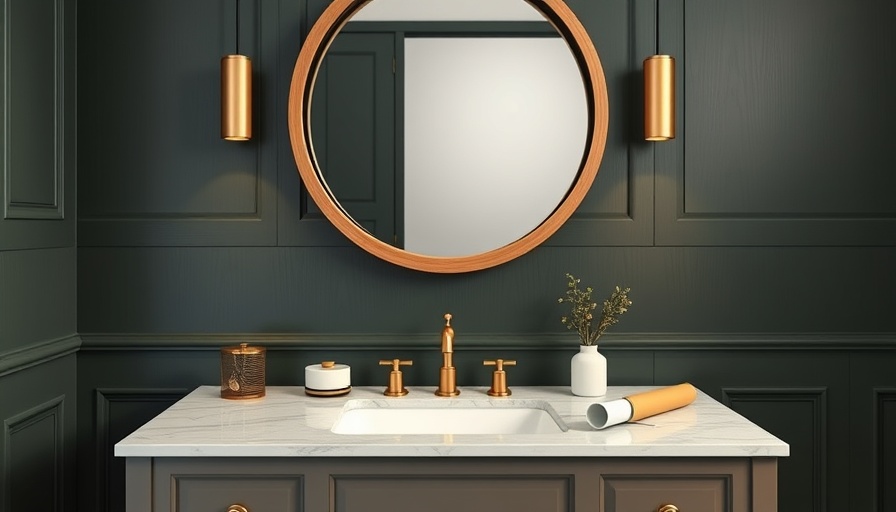 Caulk Like a Pro: Marble bathroom sink with caulking tools.