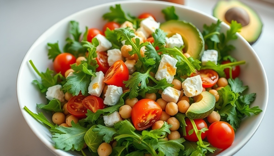 Fresh salad with cherry tomatoes and two-ingredient dressing.