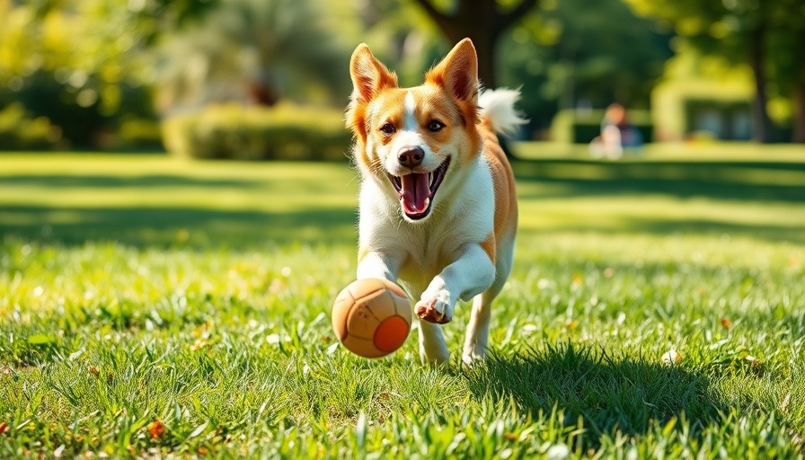 Energetic dog enjoying the benefits of screen-free play for pets in a park.