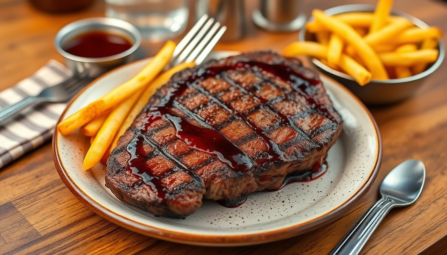 Fun recipes for home cooking: steak with fries and pepper sauce.