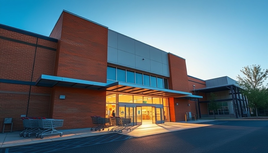 Costco entrance with shopping carts and sunlit facade.