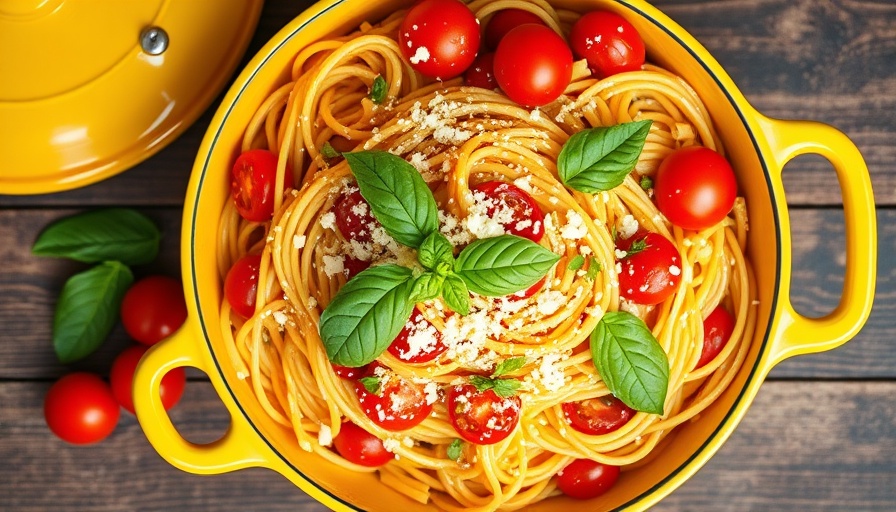 Vibrant pasta dish with easy recipes featuring tomatoes and basil.