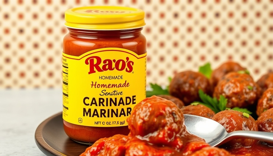 Rao's Meatball Recipe with Sensitive Marinara sauce.