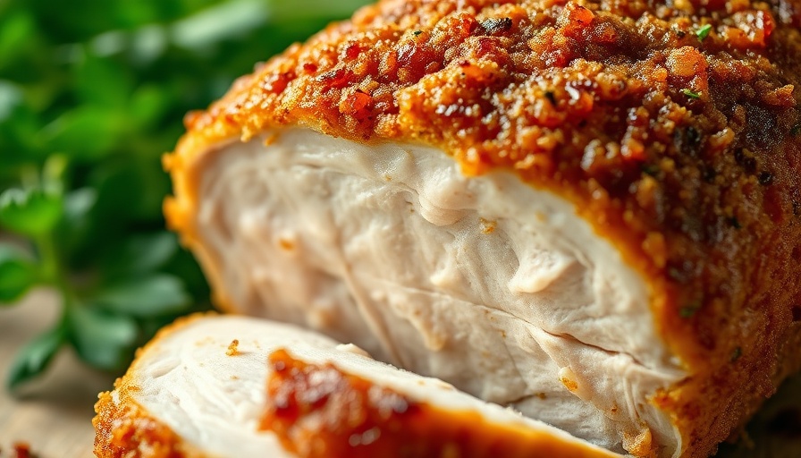Juicy brown sugar-coated chicken with caramelized crust.