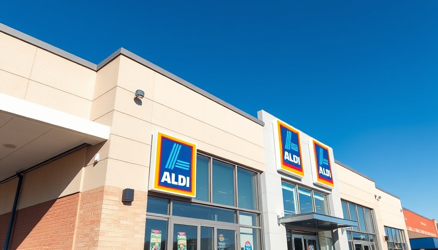 Modern ALDI store exterior on a sunny day.
