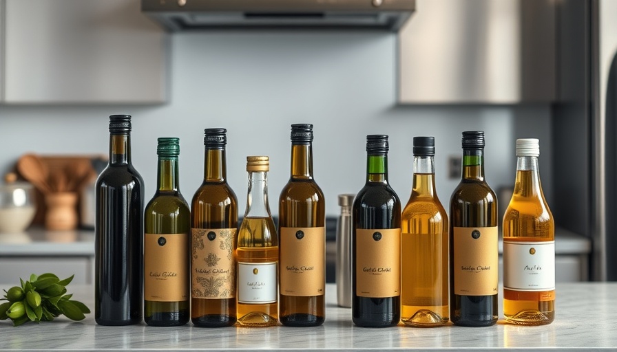 Assorted olive oil bottles stored in a modern kitchen setup.