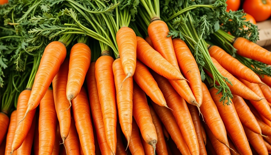 Fresh carrots with green tops, storing methods