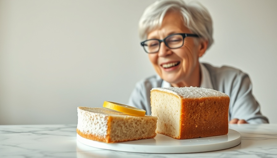Easy lemon cake recipe with slices on a marble table.