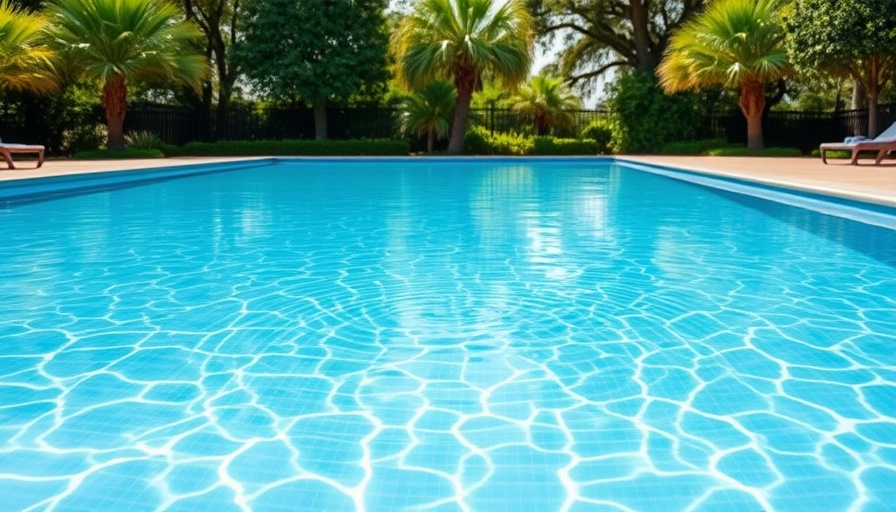 Pristine pool in serene setting, tips for summer cleaning.