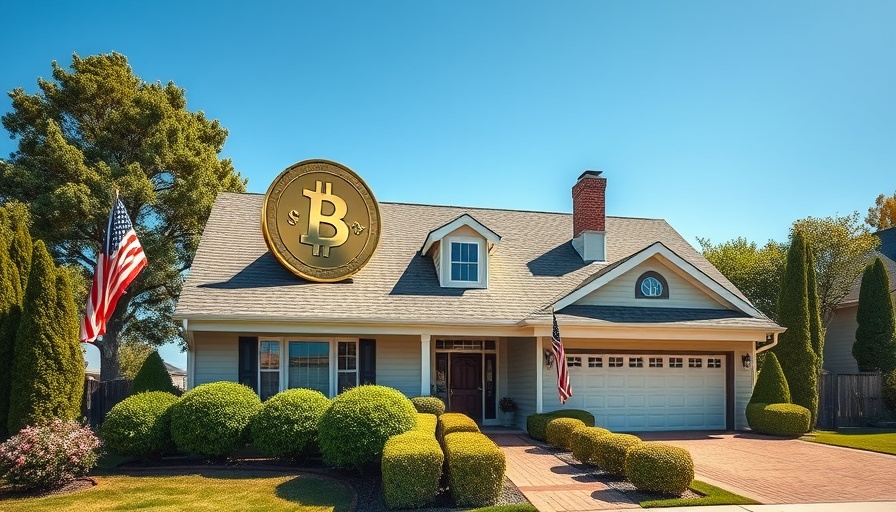 Classic suburban house with coin, symbolizing home equity growth possibilities.