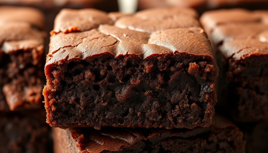 Delicious brownie squares with shiny top, Martha Stewart brownie upgrade.