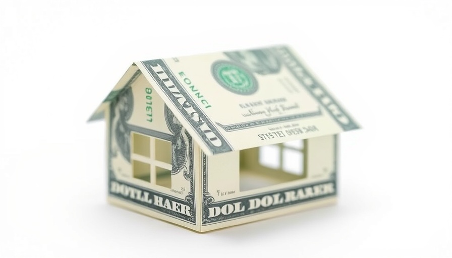 Dollar bill origami house symbolizing home values stability in volatile market.
