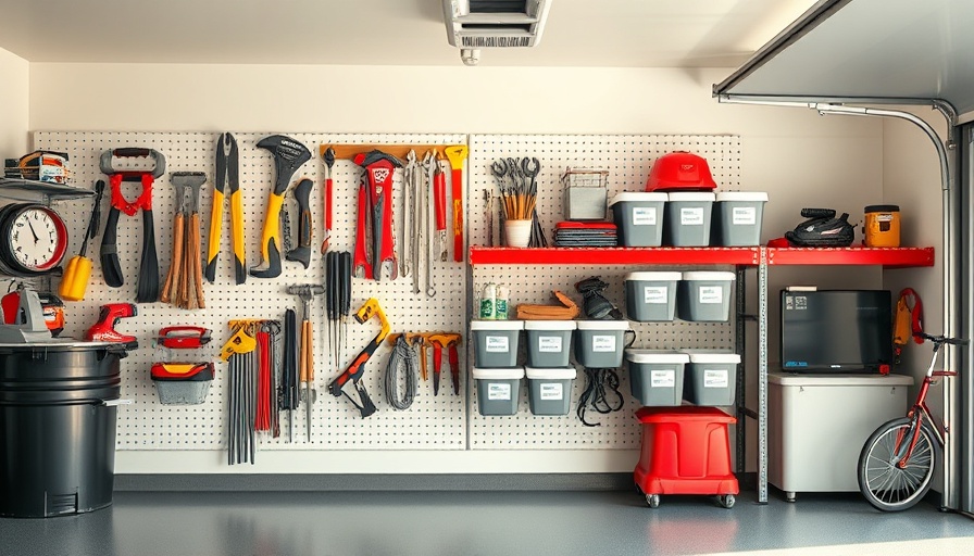 Garage Safety Month Tips: organized garage with safety features.