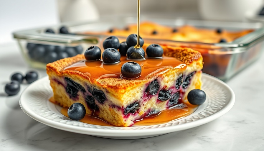 Easy summer brunch recipes: blueberry French toast casserole.