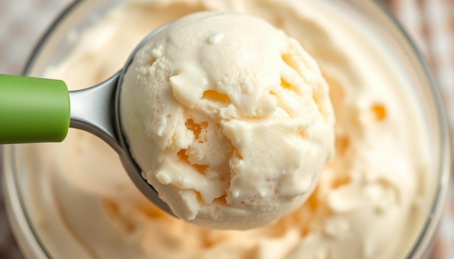 Creamy cottage cheese ice cream being scooped, recipe inspiration.