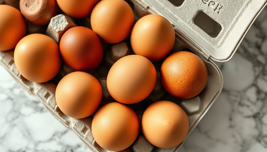 Brown eggs in a carton on a marble surface showcasing how to store eggs.