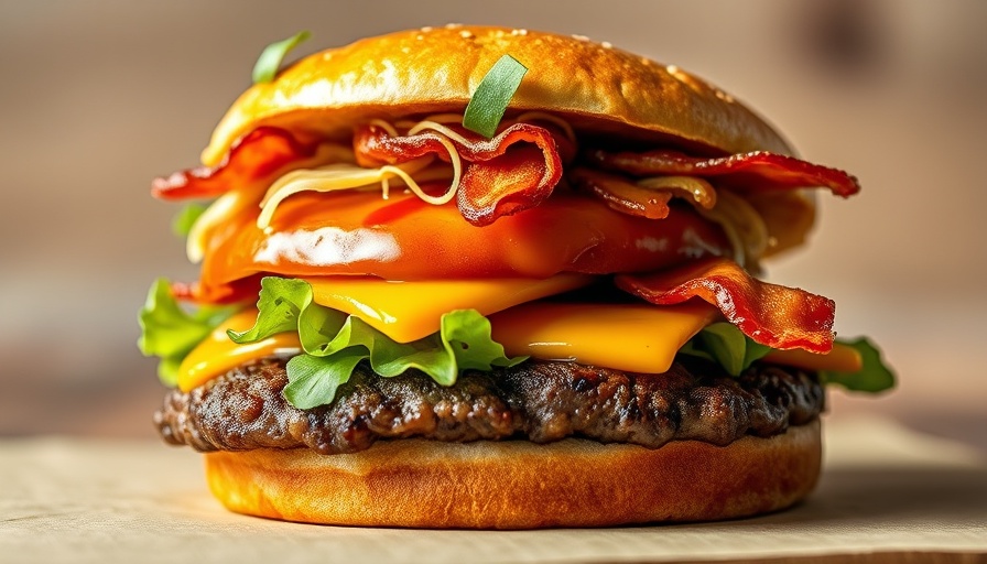 Juicy gourmet burger with fresh toppings showcasing Anthony Bourdain burger tips.