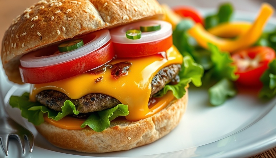 Juicy cheeseburger showcasing the best ground beef for burgers