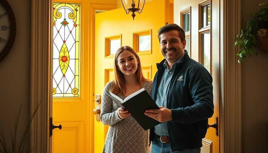 Friendly couple meeting real estate agent, rising home inventory