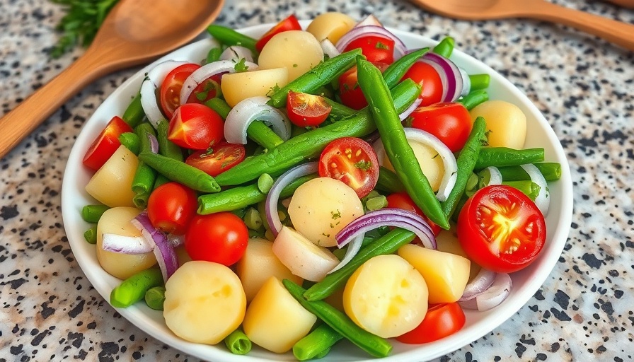 Easy grill-out side dish with vibrant vegetable salad.