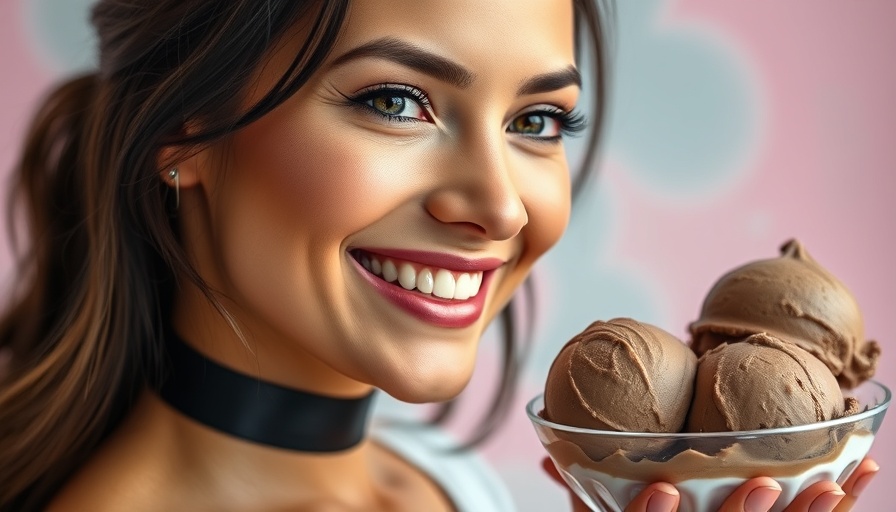 Easy recipes: woman with chocolate ice cream scoop