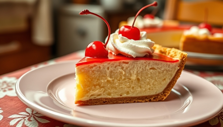 Bushwacker pie slice topped with cherry and whipped cream.