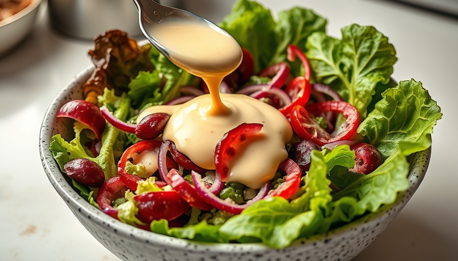 Easy salad dressing recipe with colorful radicchio and lettuce.