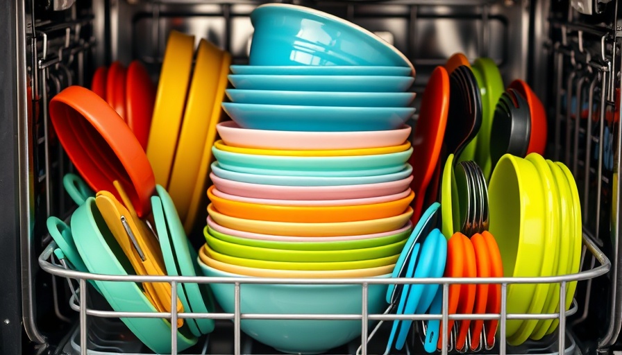 Dishwasher with sparkling clean dishes showing tips to make a dishwasher smell fresh.