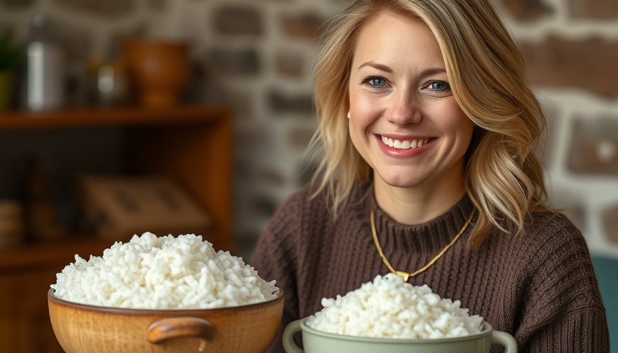 Woman with rice bowl, Martha Stewart rice cooking tips.