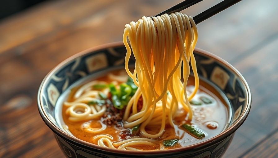 Steaming bowl of the best instant ramen with chopsticks.