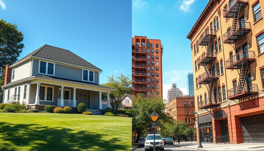 Comparison of suburban house and urban apartment for Homeowner’s vs Renter’s Net Worth.