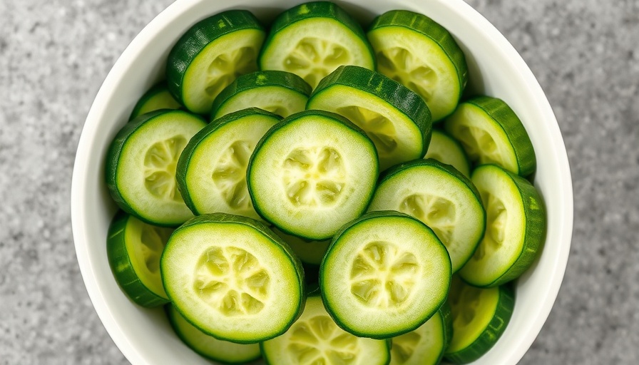 Fresh cucumber slices for one-minute Greek cucumber sandwich.