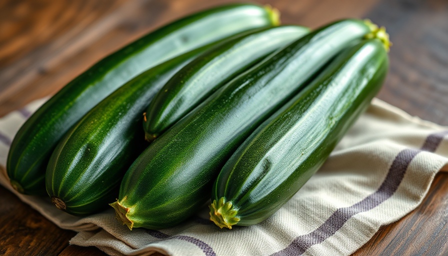 Fresh zucchinis on a cloth, Store Zucchini Fresh