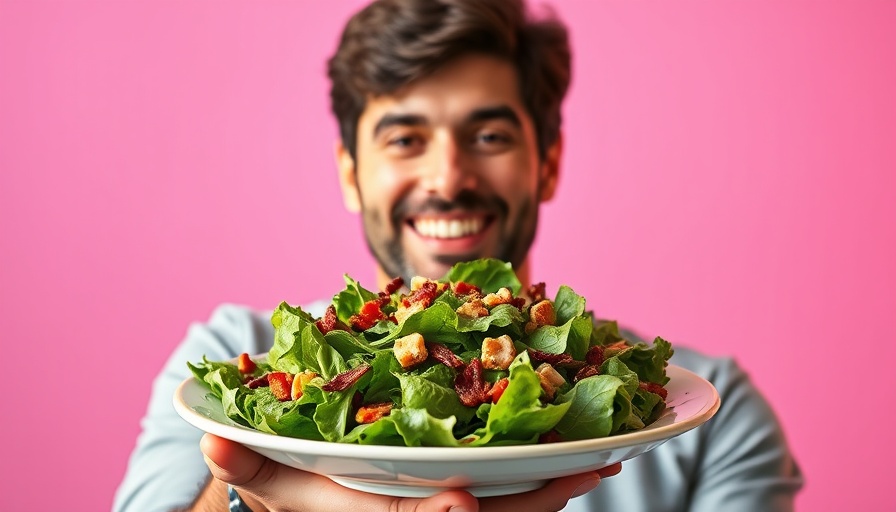 José Andrés Little Gem Salad with fresh greens and a smiling man.