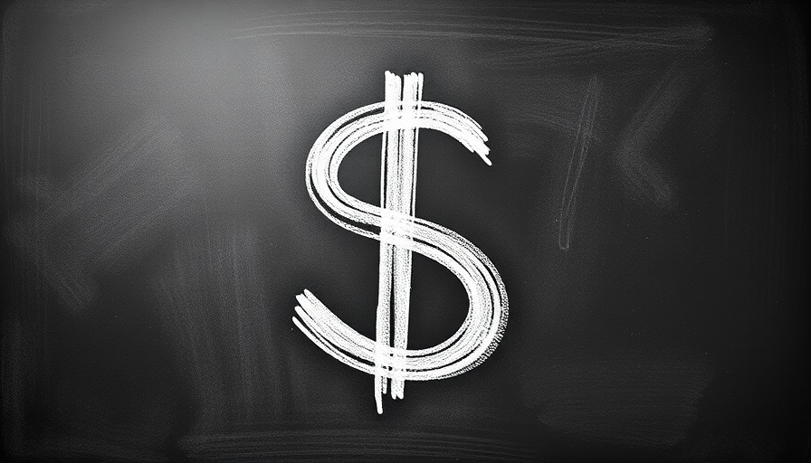 Chalk dollar sign representing 'Five-Year Rule for Home Prices' on a blackboard.