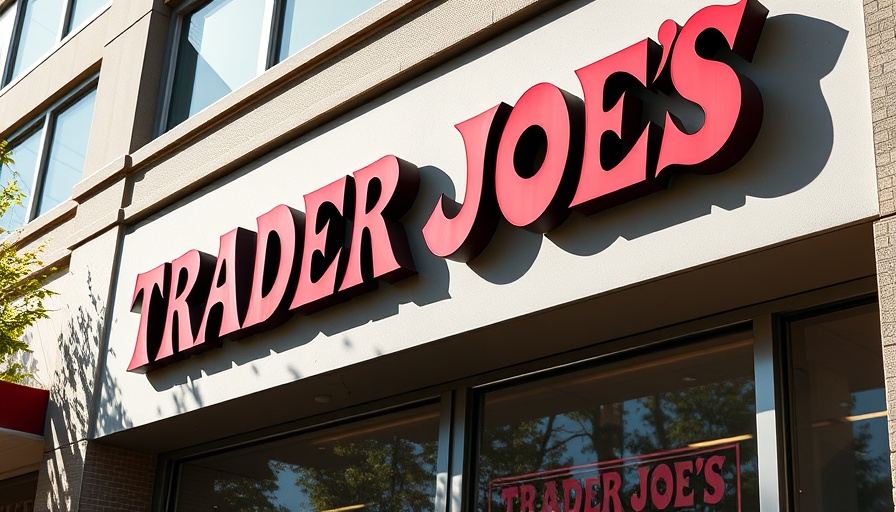 Trader Joe's storefront sign in natural sunlight.