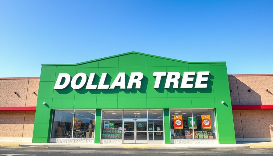 Dollar Tree storefront on a clear day with vibrant signage.