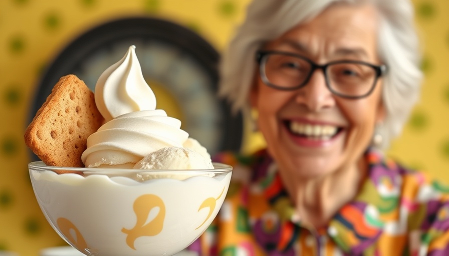Julia Child's 4-Ingredient Dessert with ice cream and biscuit.