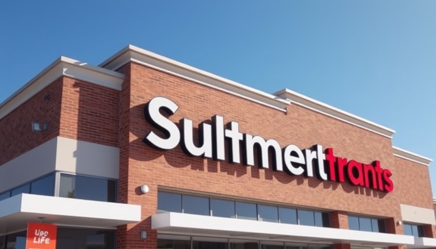 Aldi store with large logo sign on sunny day, brick building.